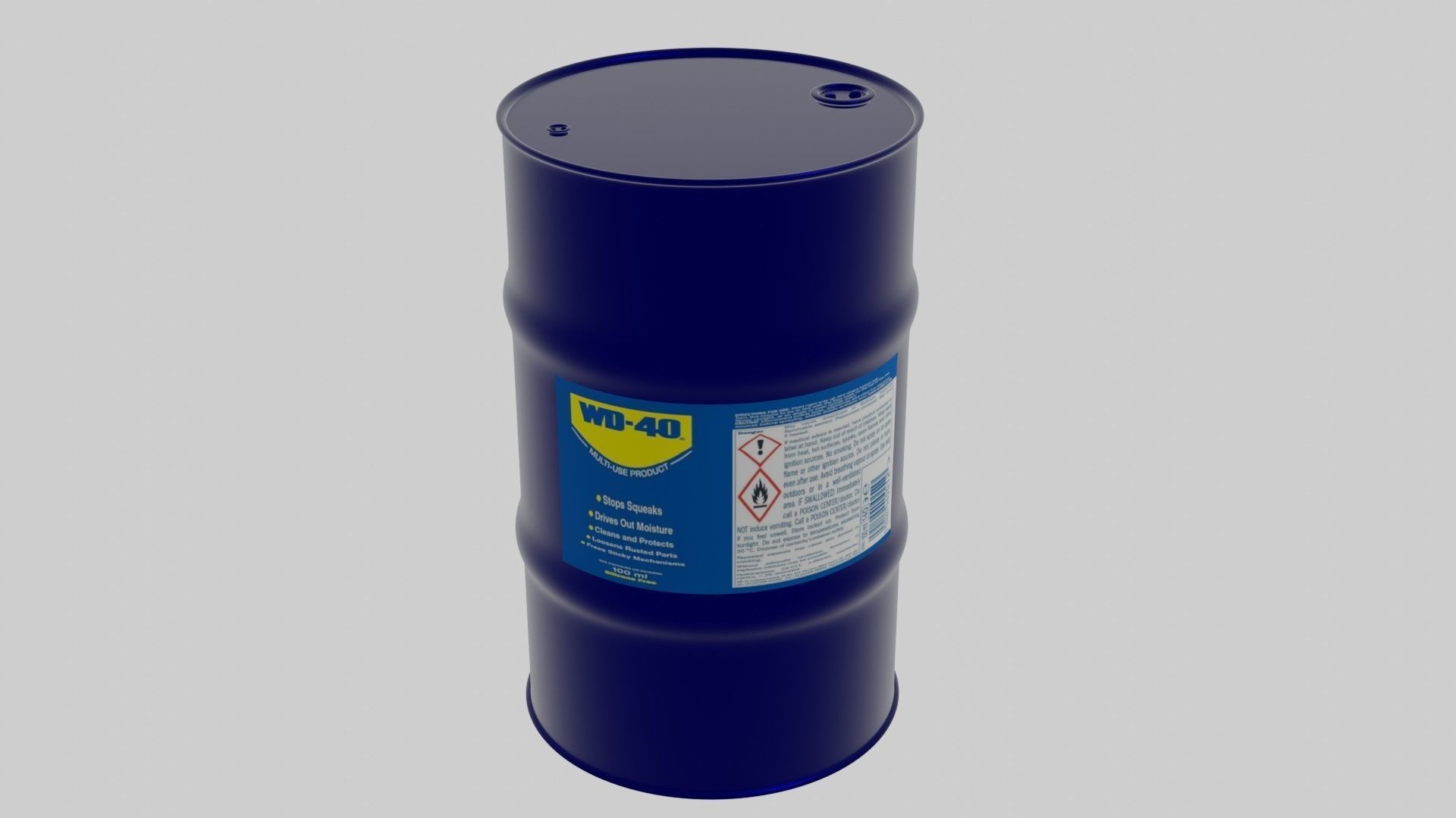 Oil Drum Low-poly 3D model_18