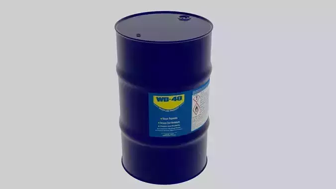Oil Drum Low-poly 3D model