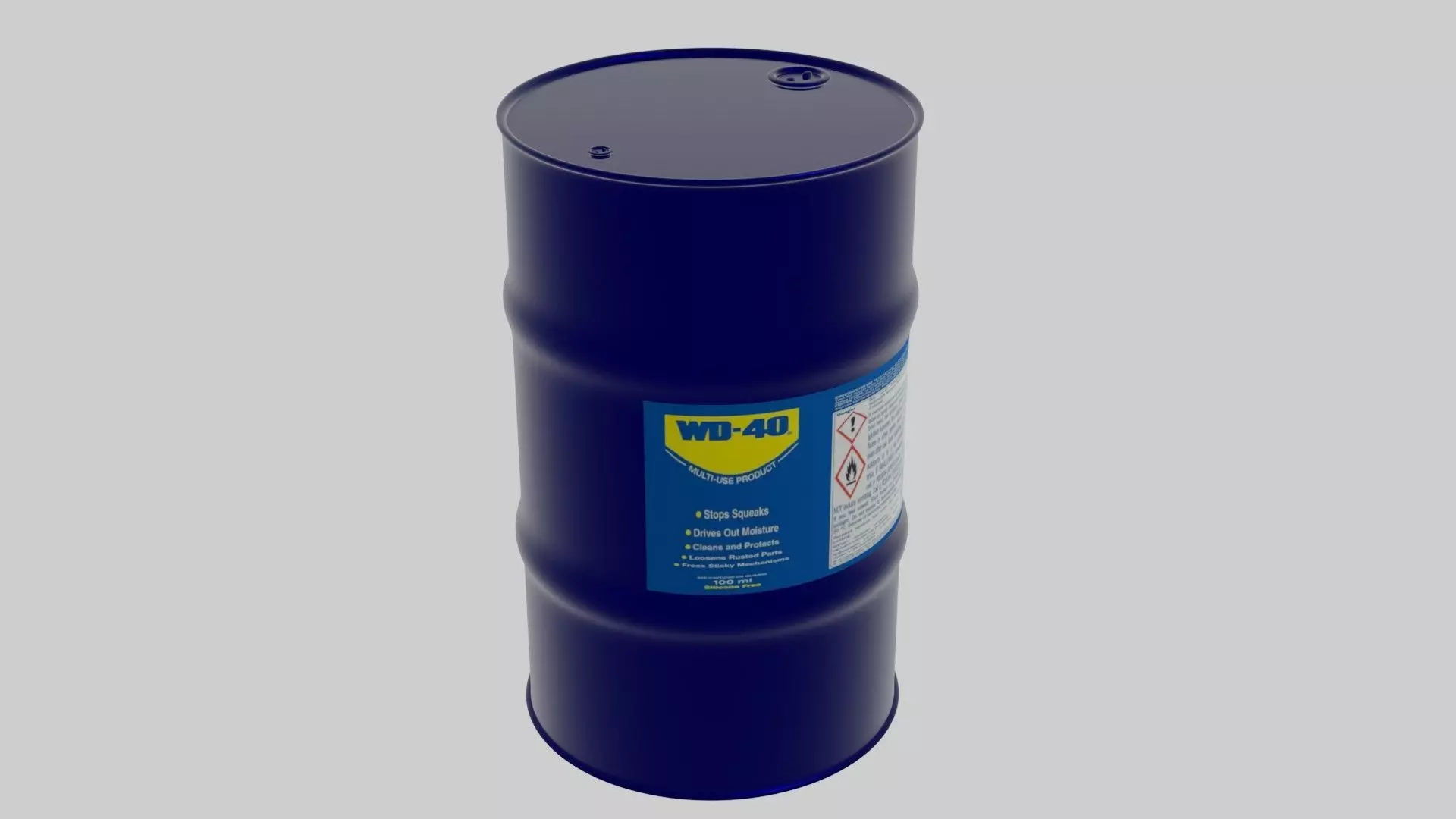 Oil Drum Low-poly 3D model_0