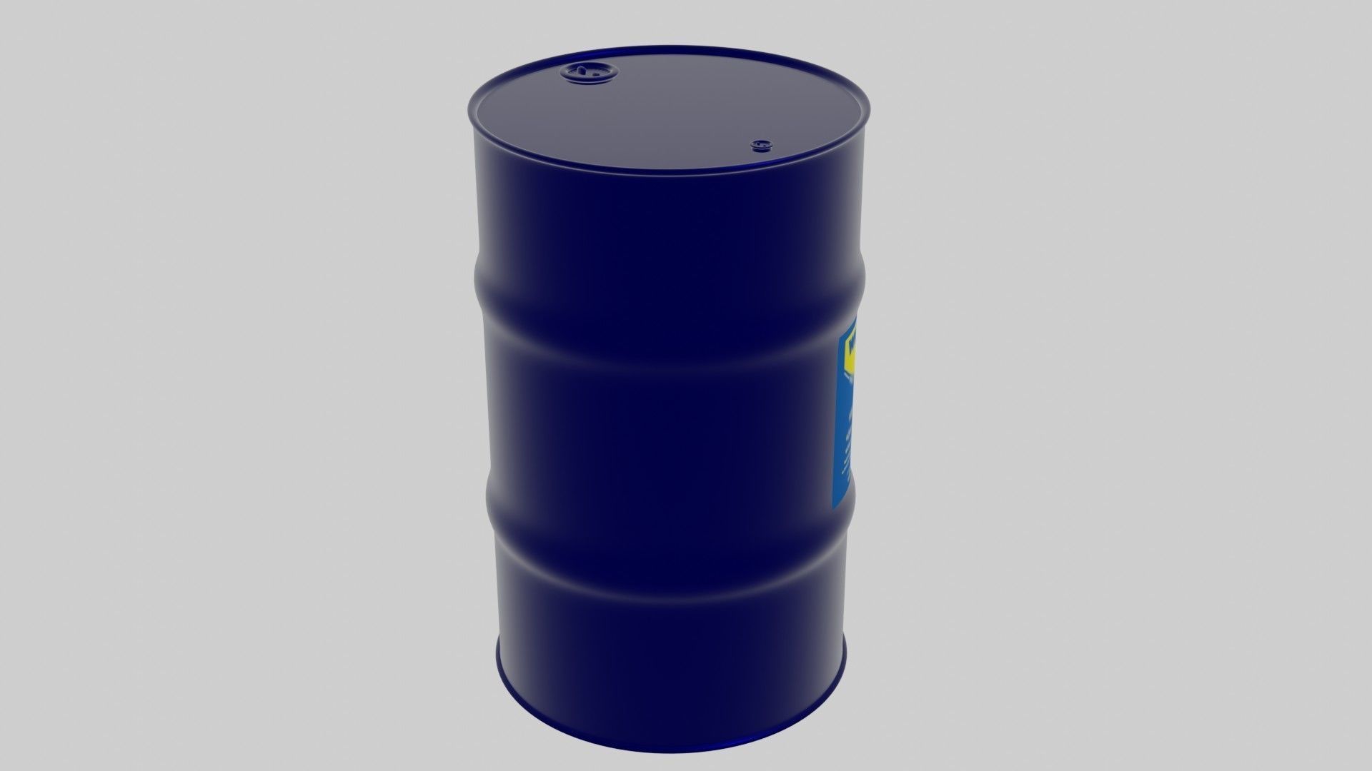 Oil Drum Low-poly 3D model_6