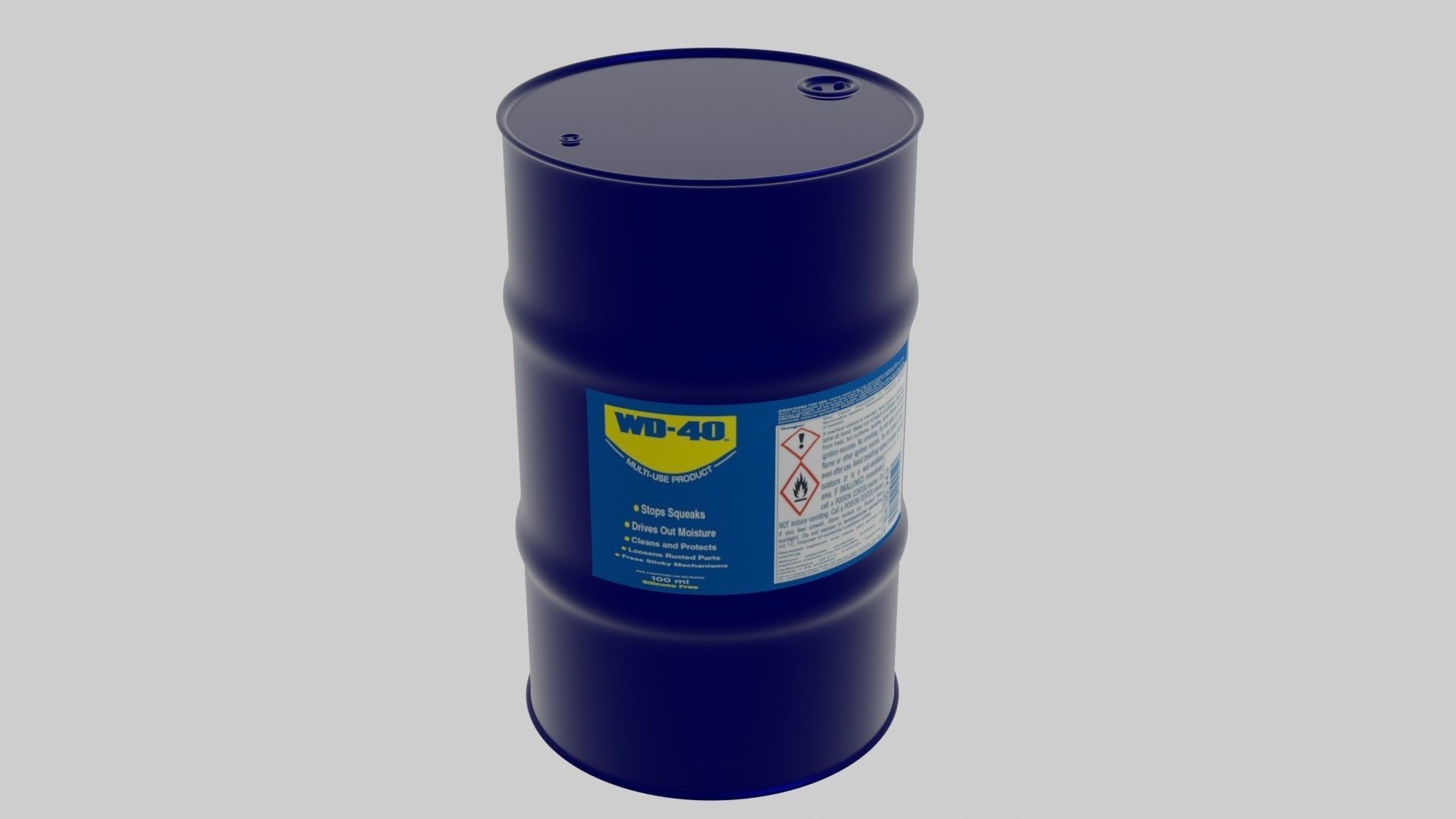 Oil Drum Low-poly 3D model_19