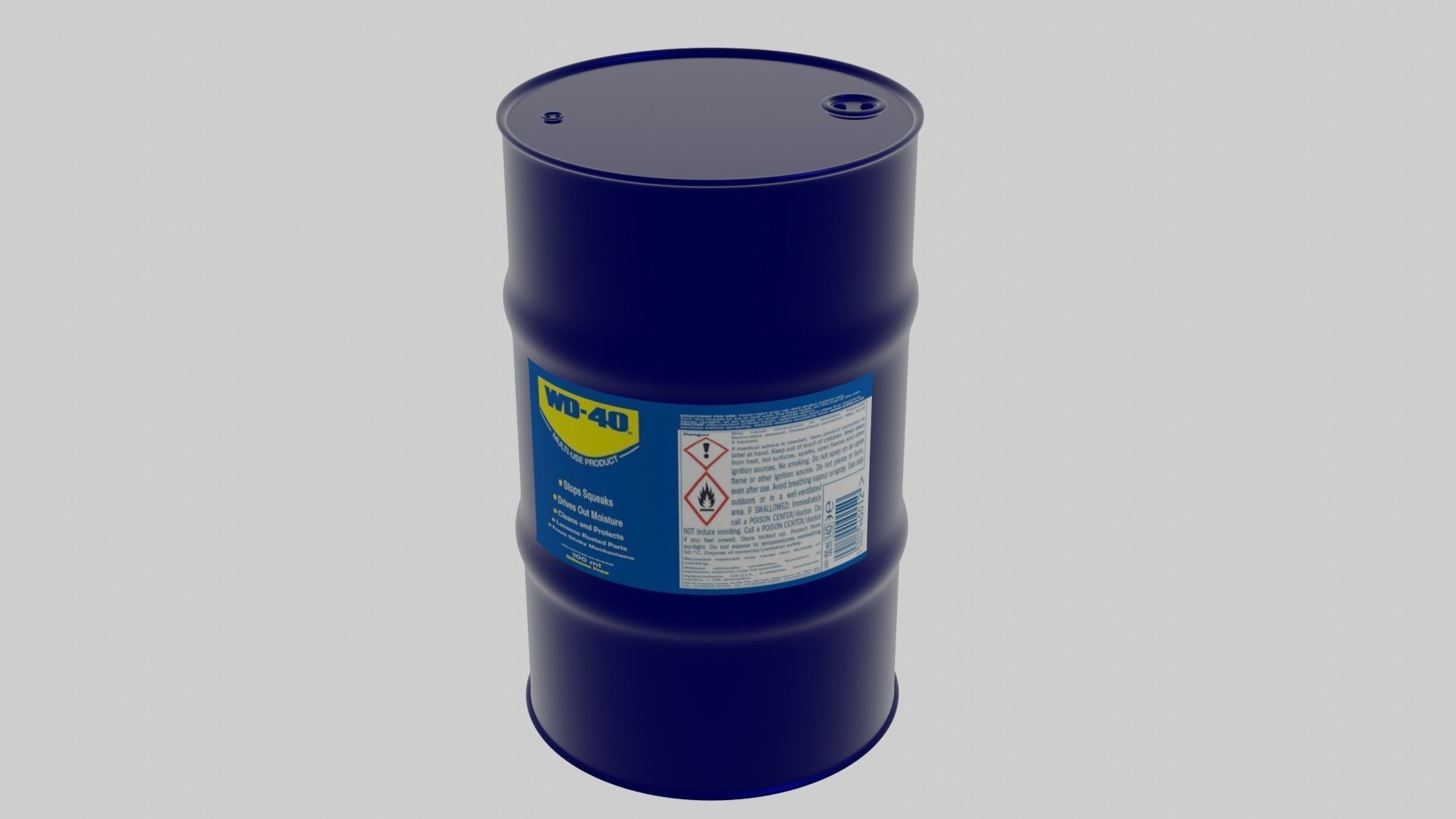 Oil Drum Low-poly 3D model_17