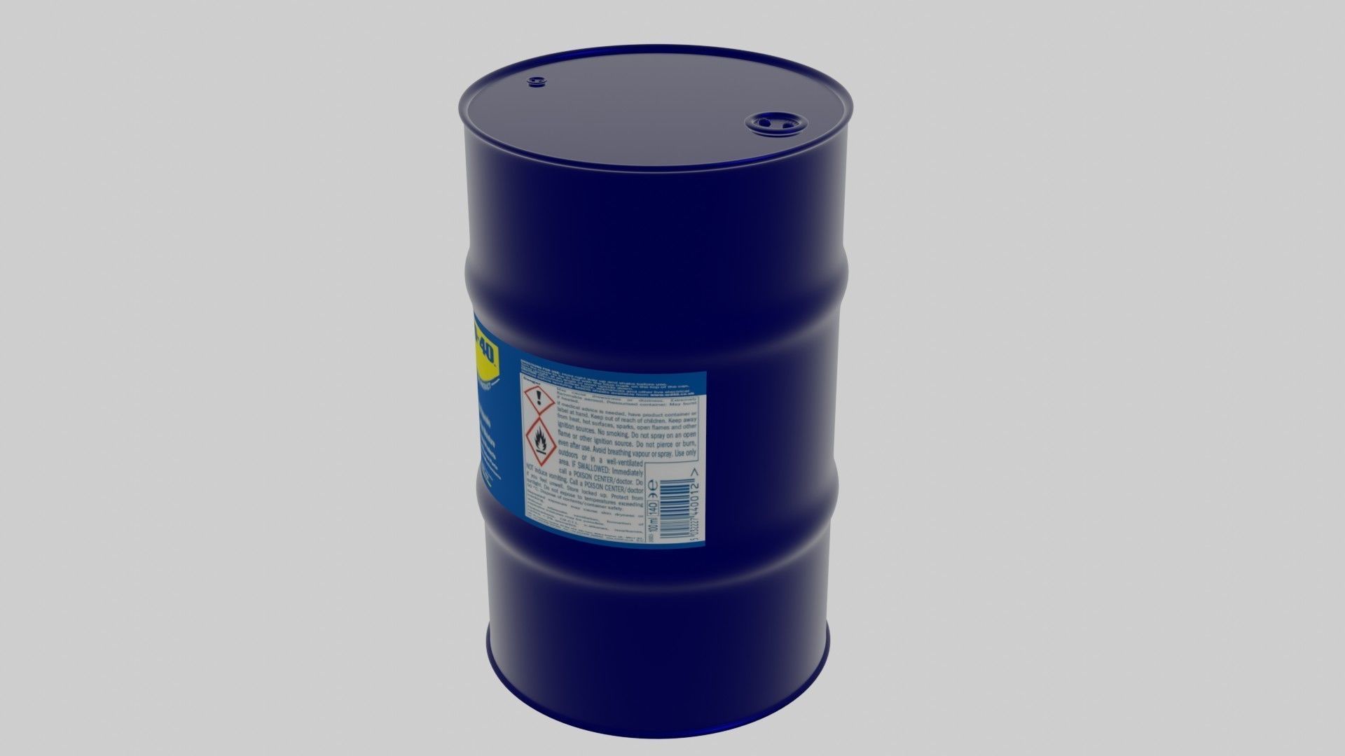 Oil Drum Low-poly 3D model_15