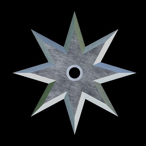 Shuriken 01 Cyraxz technology Low-poly 3D model