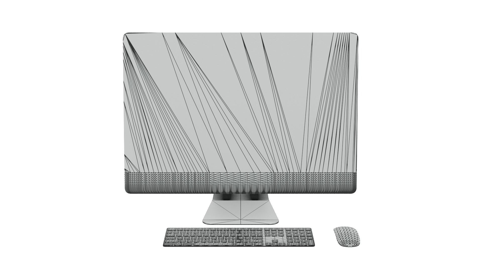 iMac Pro Low-poly 3D model_7