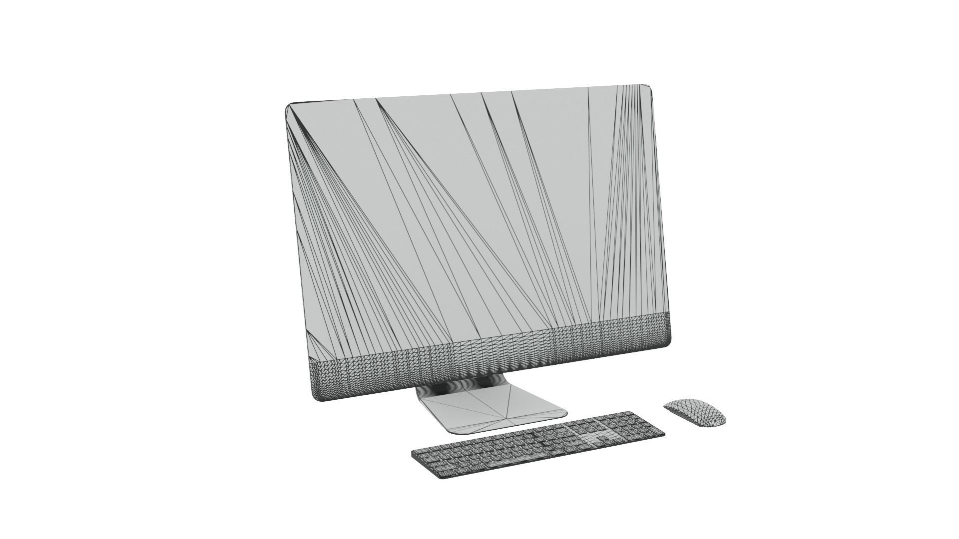 iMac Pro Low-poly 3D model_12