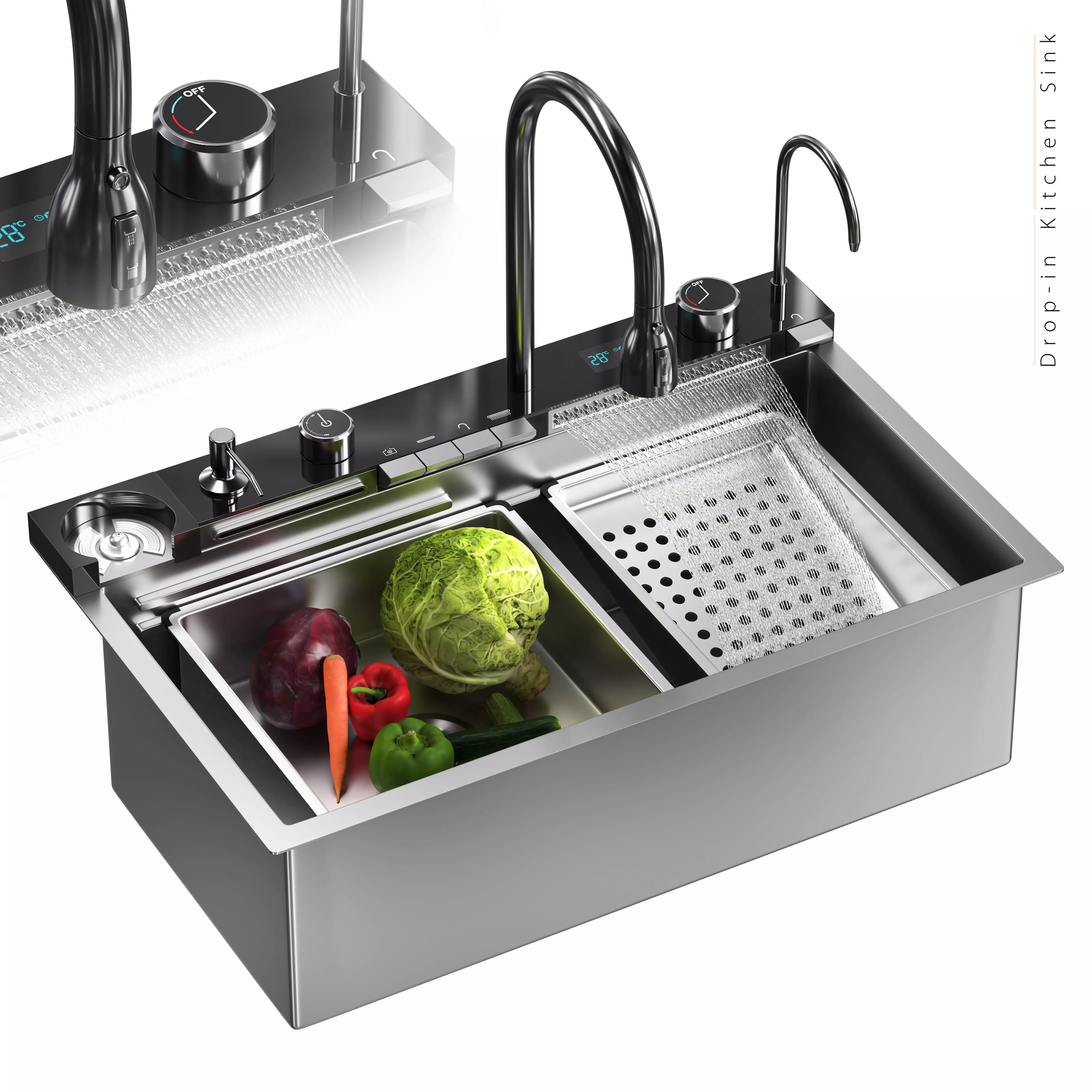 Drop-in Kitchen Sink 3D model