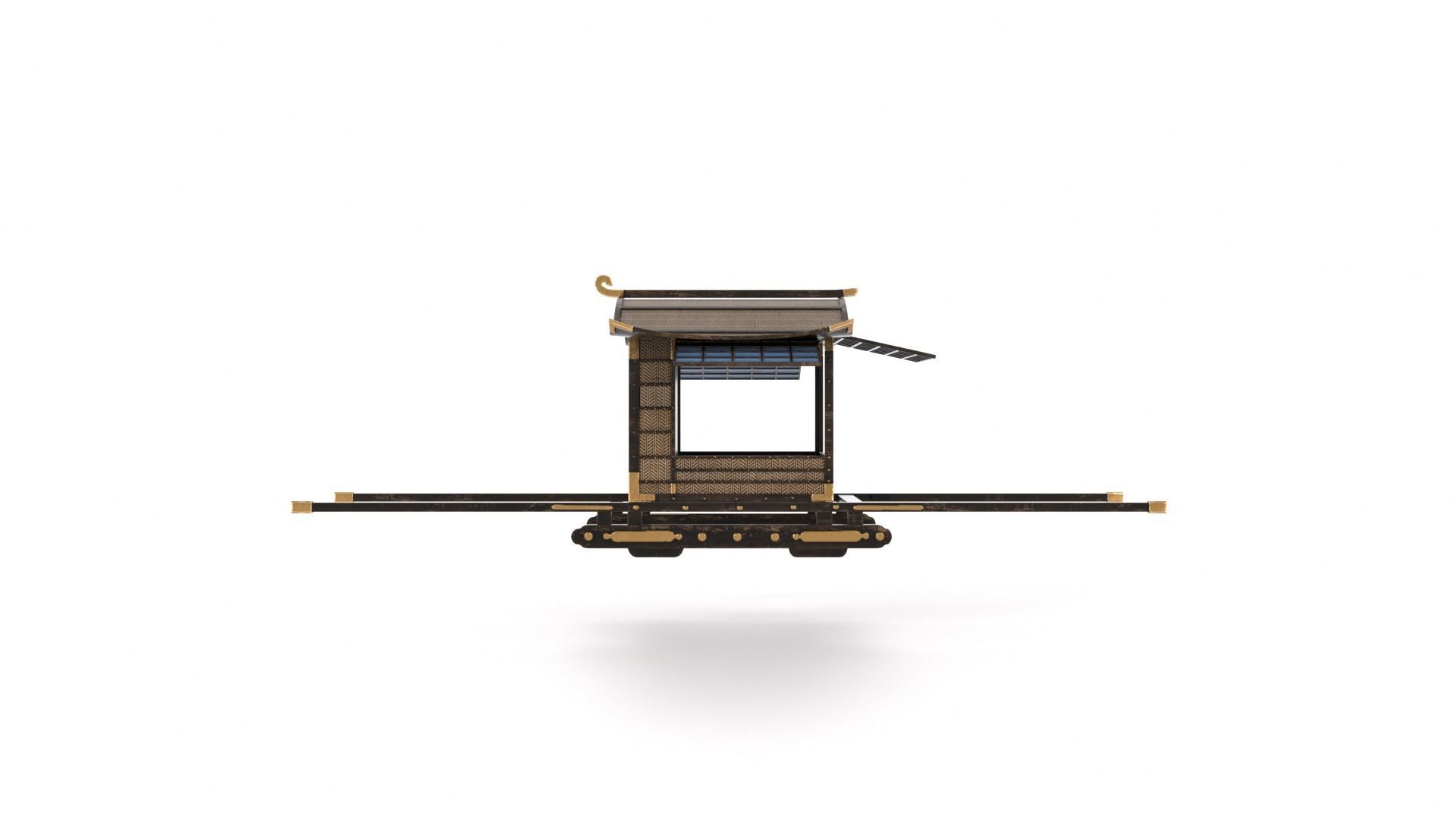 Korean Officer Palanquin - Joseon Tongsinsa 3D model_10