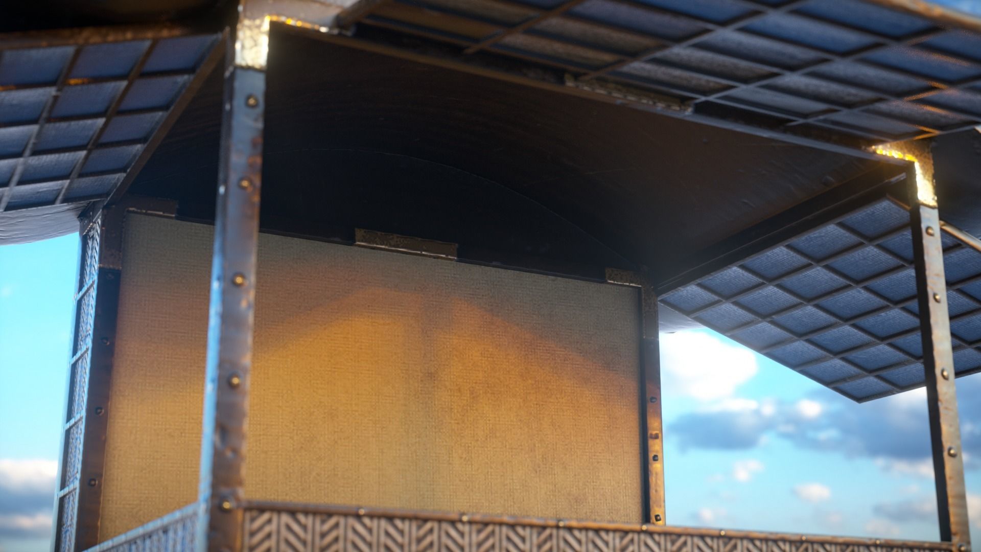 Korean Officer Palanquin - Joseon Tongsinsa 3D model_7