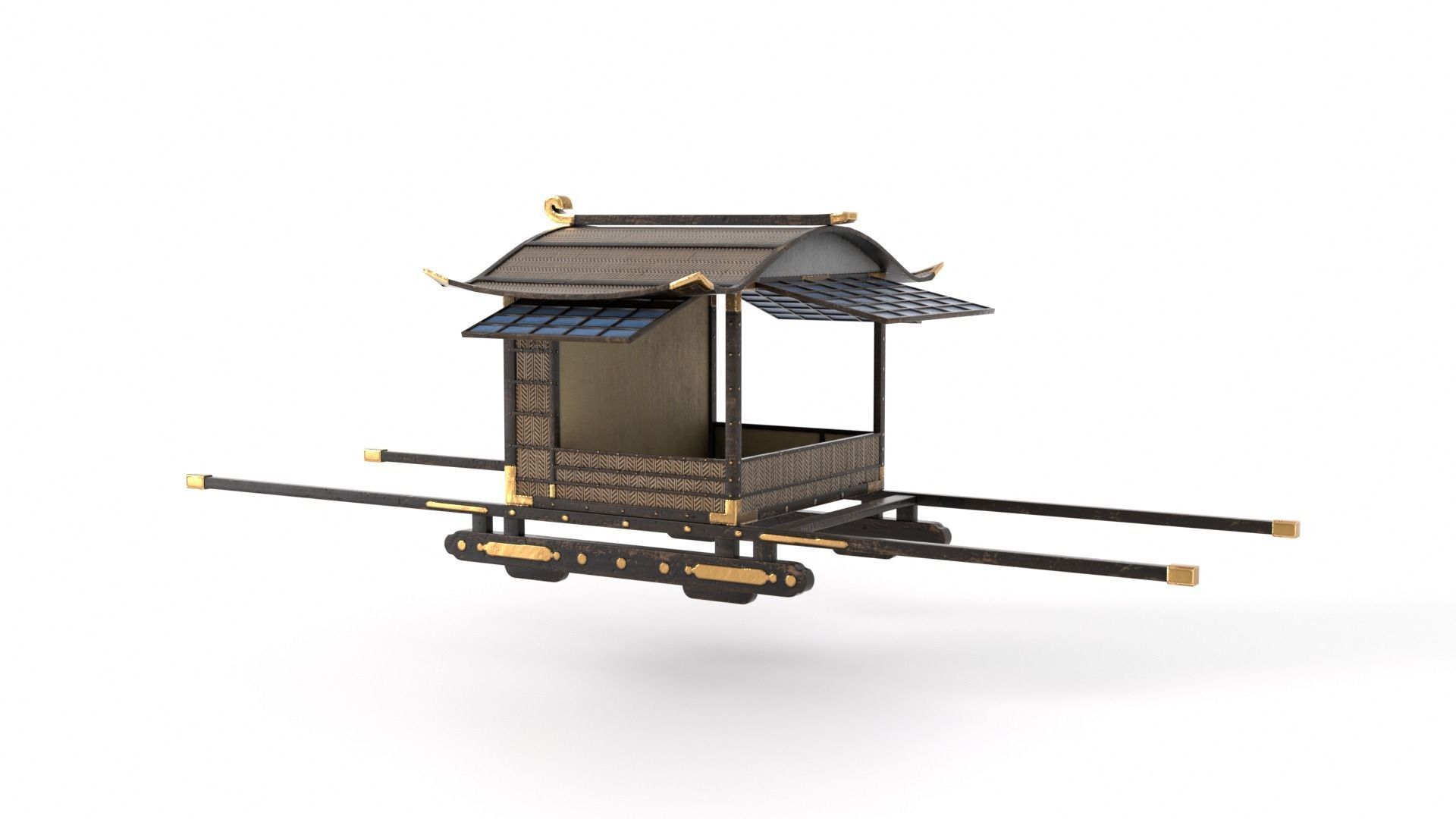 Korean Officer Palanquin - Joseon Tongsinsa 3D model_9