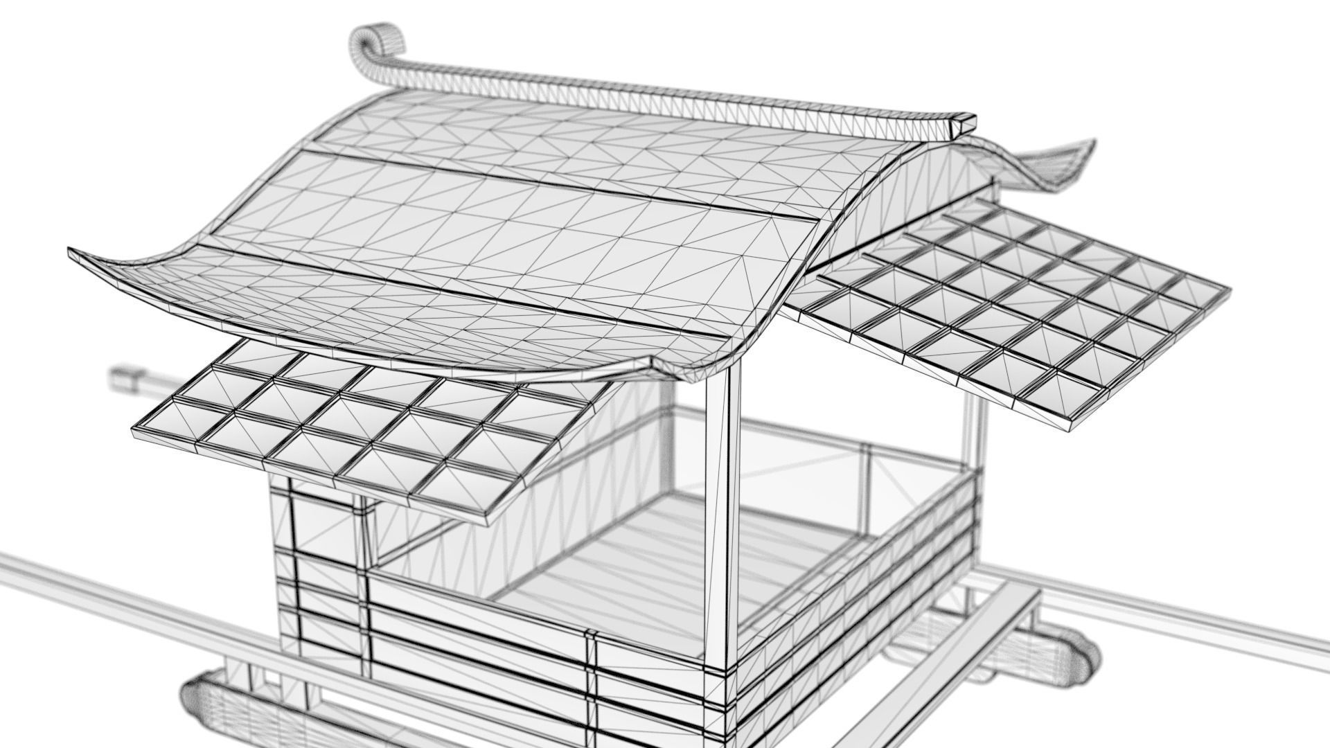 Korean Officer Palanquin - Joseon Tongsinsa 3D model_4