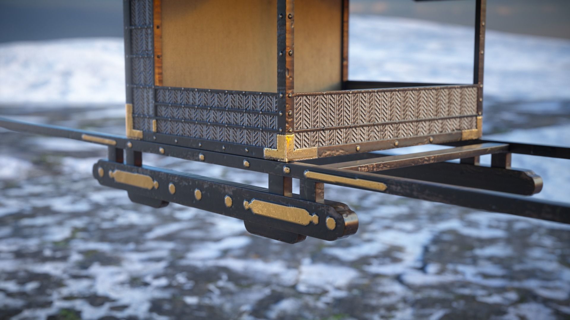 Korean Officer Palanquin - Joseon Tongsinsa 3D model_1