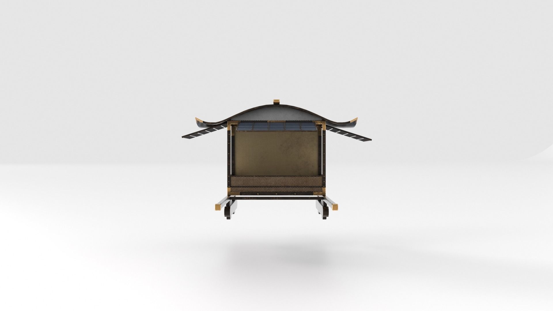 Korean Officer Palanquin - Joseon Tongsinsa 3D model_12