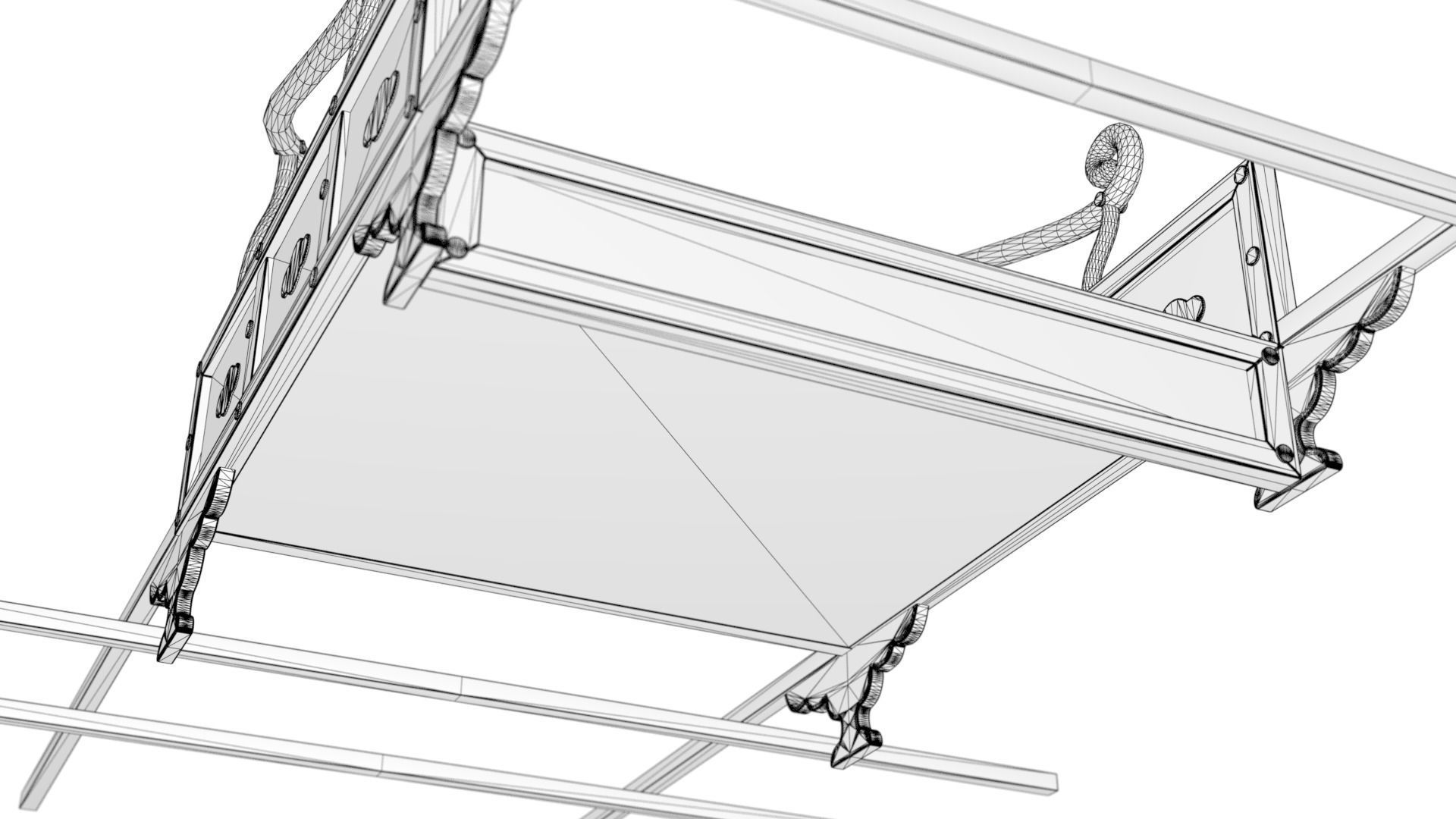 Korean Palanquin Sogyo - Joseon Tongsinsa 3D model_8