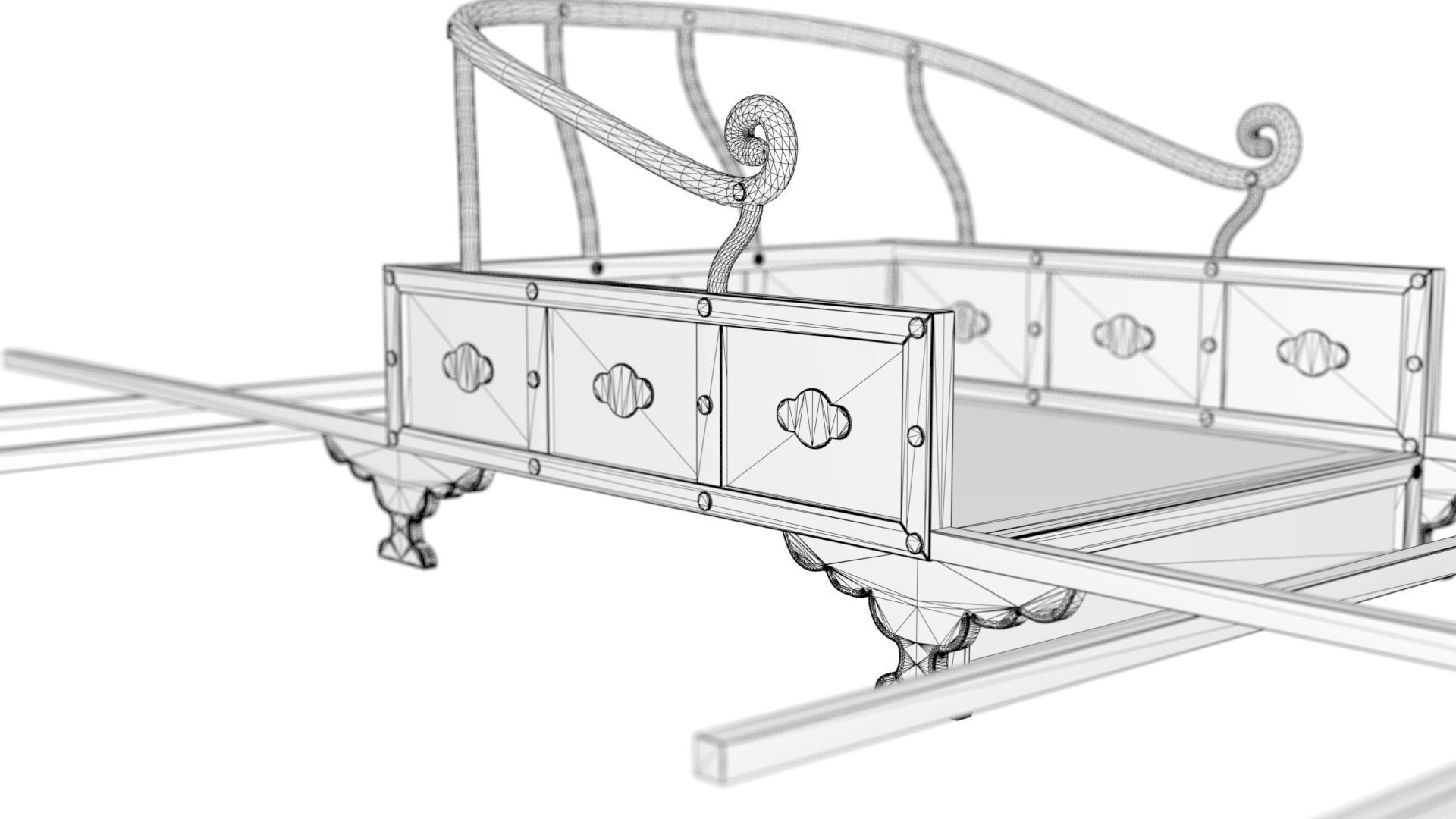 Korean Palanquin Sogyo - Joseon Tongsinsa 3D model_2