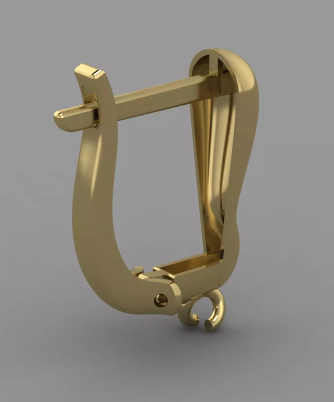 Lock for earrings  3D print model_0