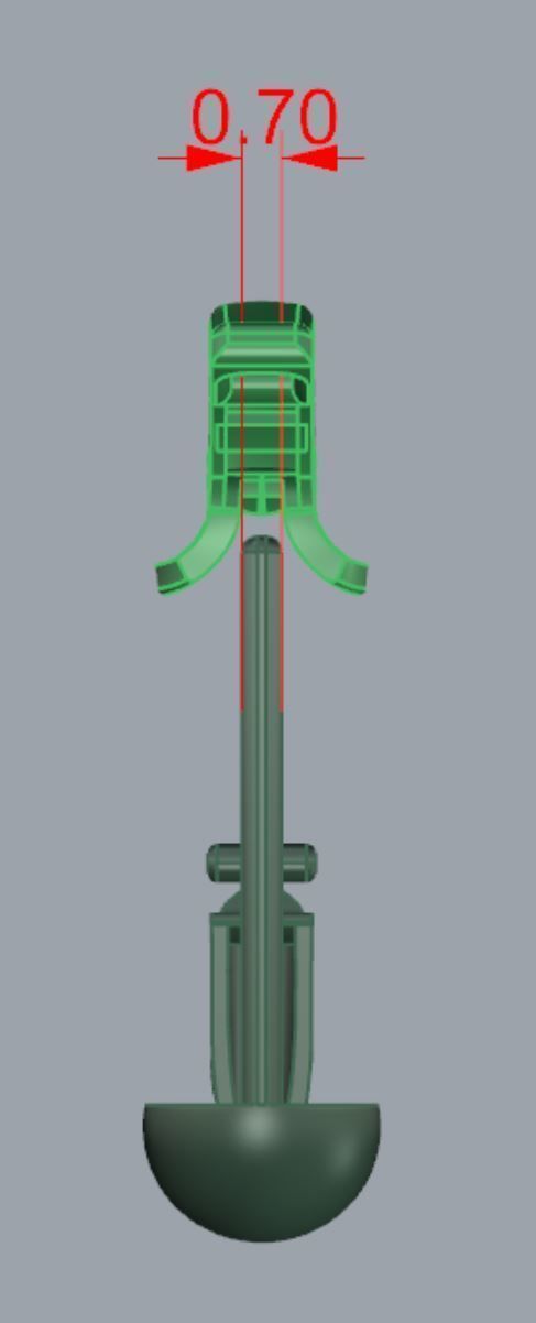 Lock for earrings  3D print model_5