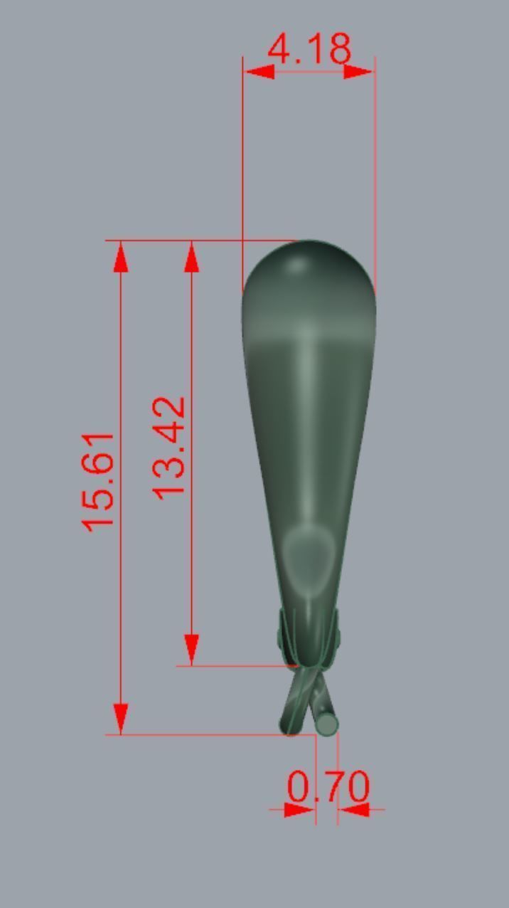 Lock for earrings  3D print model_4