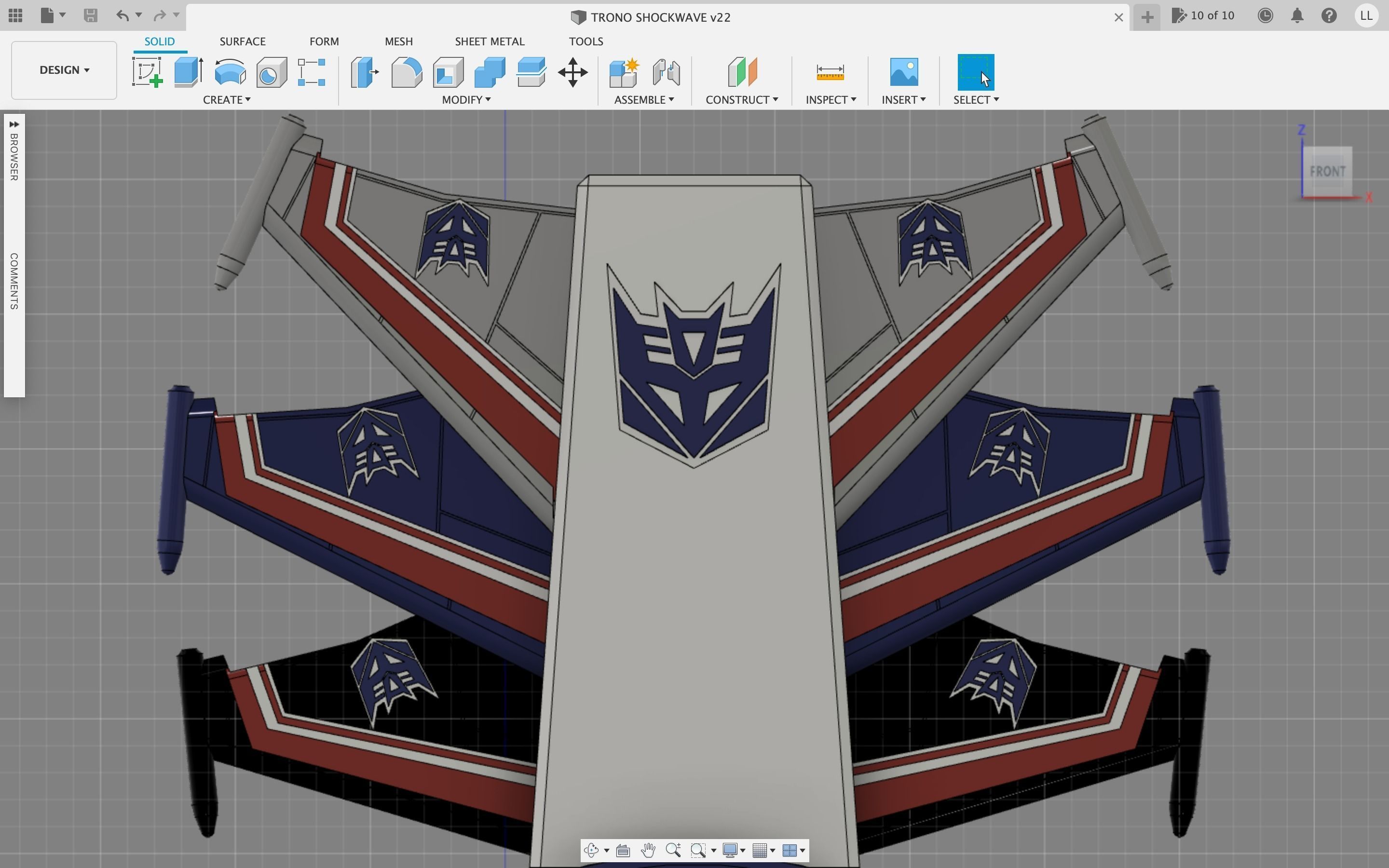 Trono MP29 Shockwave 3D print model_4