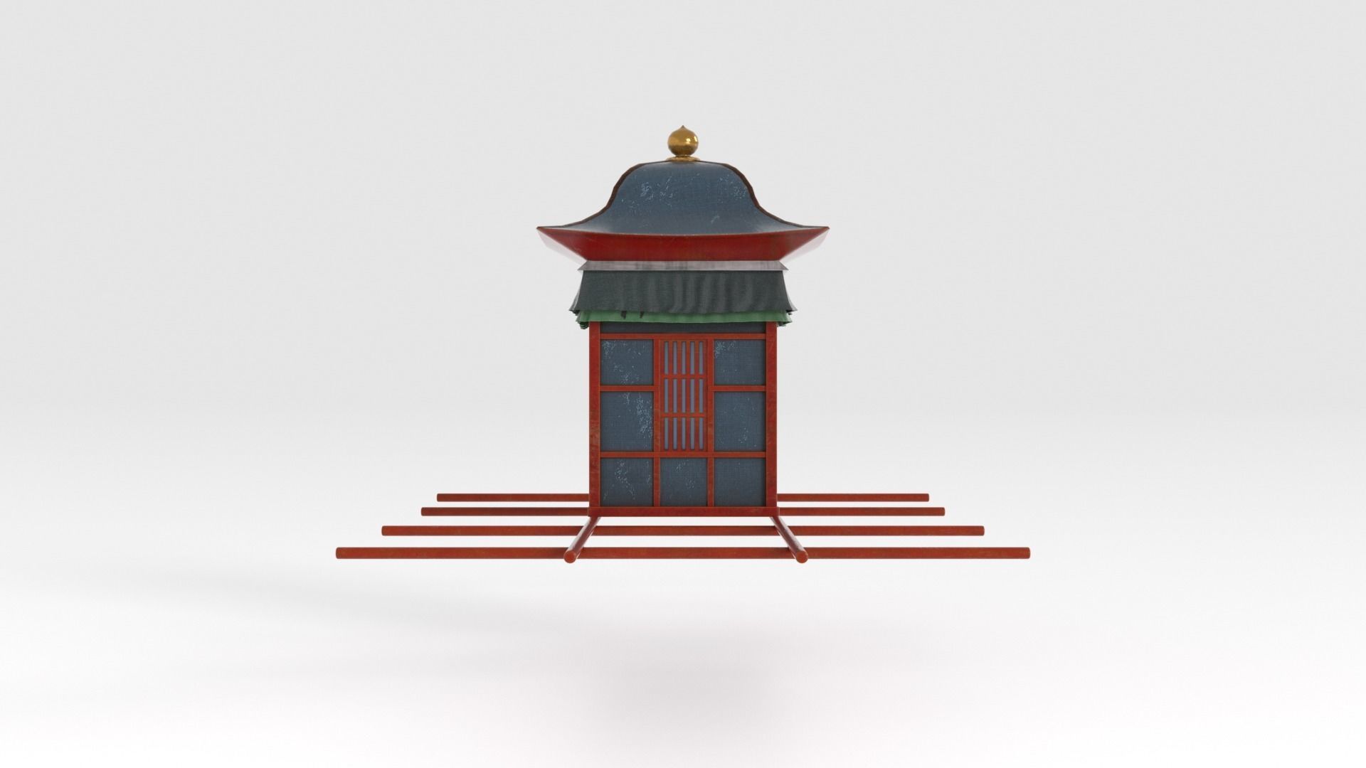 Korean Palanquin Yongjeong - Joseon Tongsinsa 3D model_13