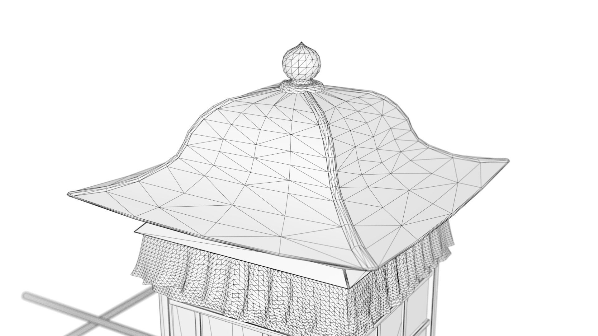 Korean Palanquin Yongjeong - Joseon Tongsinsa 3D model_4
