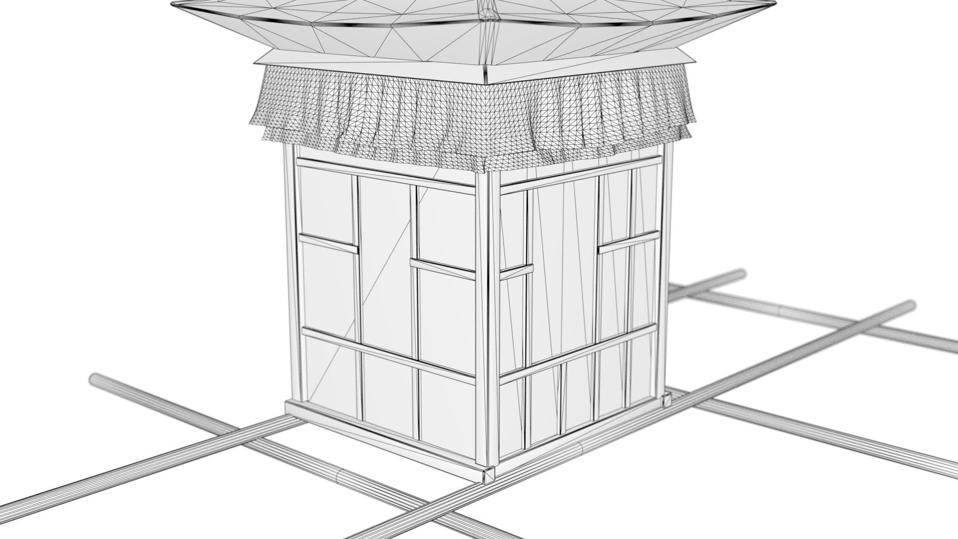 Korean Palanquin Yongjeong - Joseon Tongsinsa 3D model_6