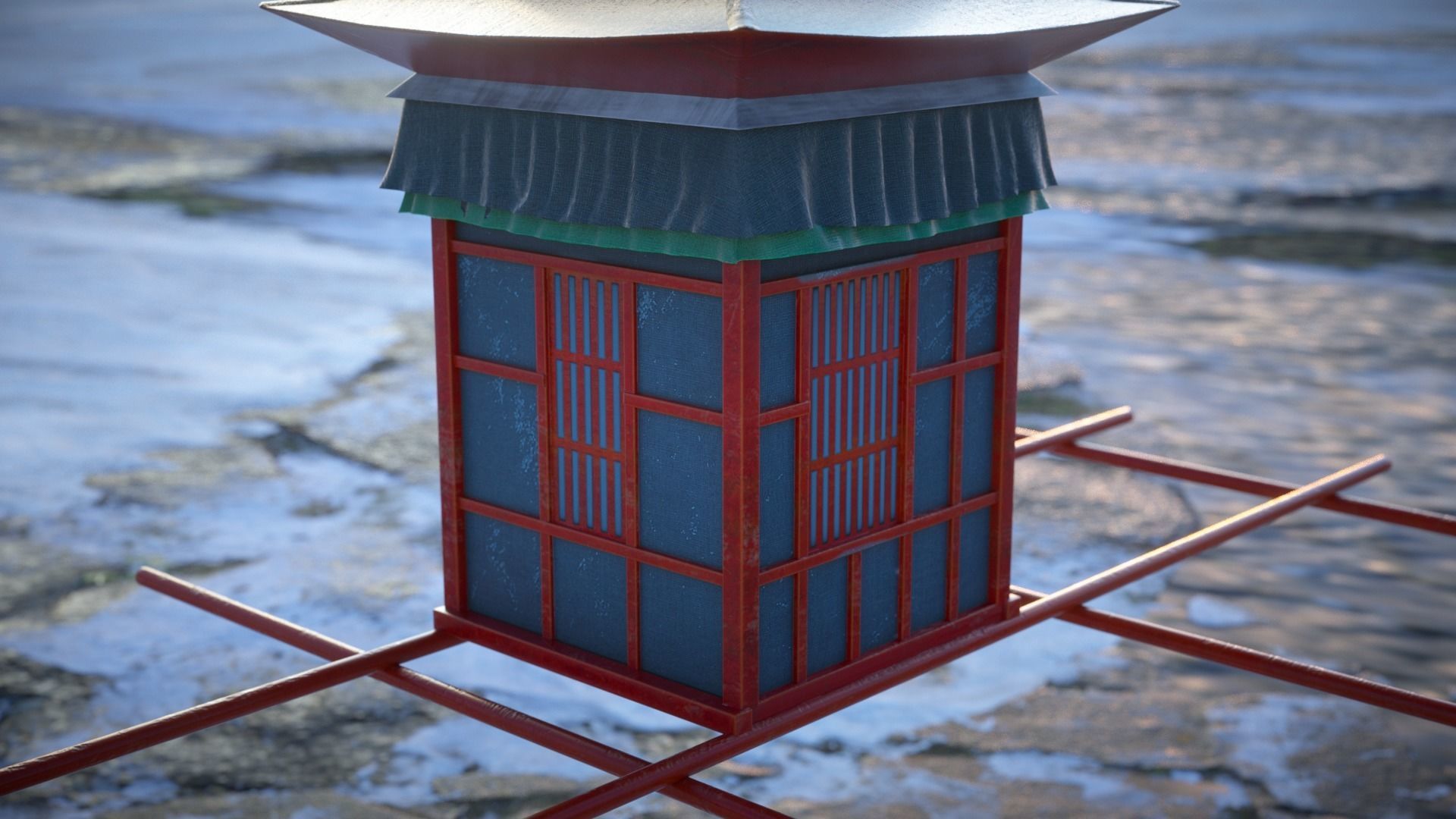 Korean Palanquin Yongjeong - Joseon Tongsinsa 3D model_5