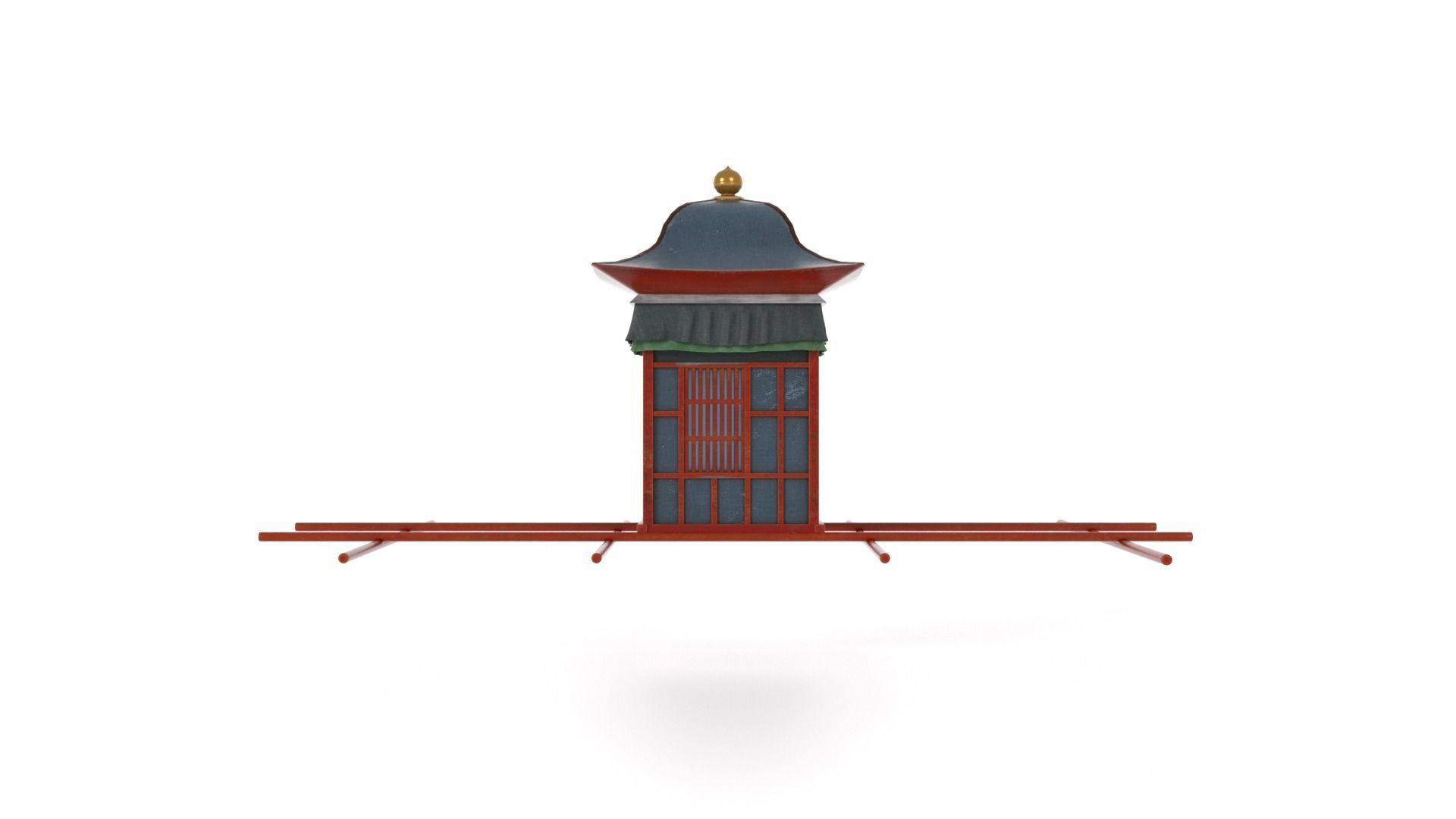 Korean Palanquin Yongjeong - Joseon Tongsinsa 3D model_10