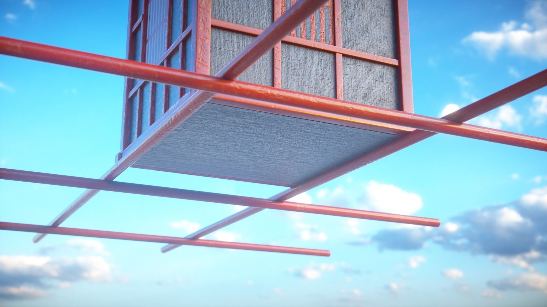 Korean Palanquin Yongjeong - Joseon Tongsinsa 3D model_7