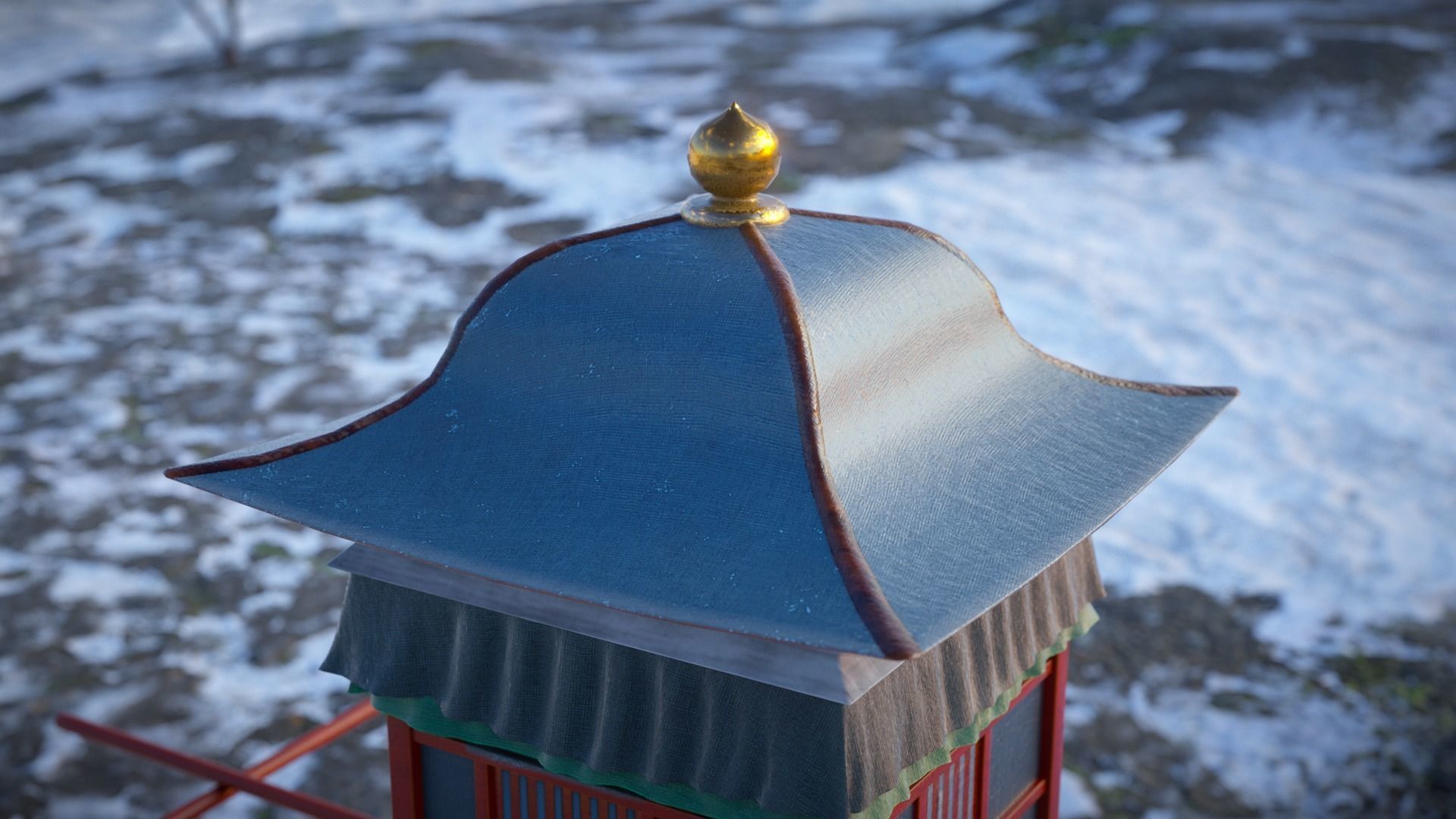 Korean Palanquin Yongjeong - Joseon Tongsinsa 3D model_3