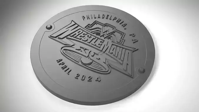 WWE Wrestlemania XL Side Plate 3D print model