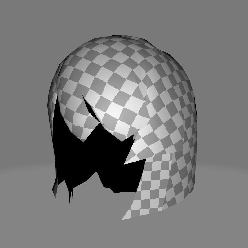 Classic Bob Hair For Woman  Low-poly 3D model_14