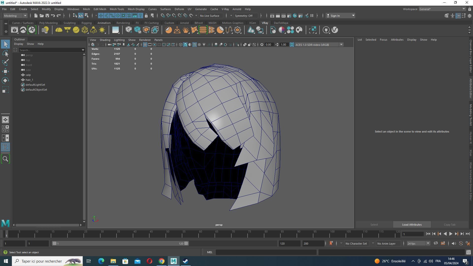 Classic Bob Hair For Woman  Low-poly 3D model_11