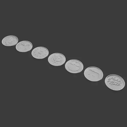 3D Printable Fallout Coins 3D print model