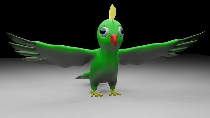 Parrot Low-poly 3D model