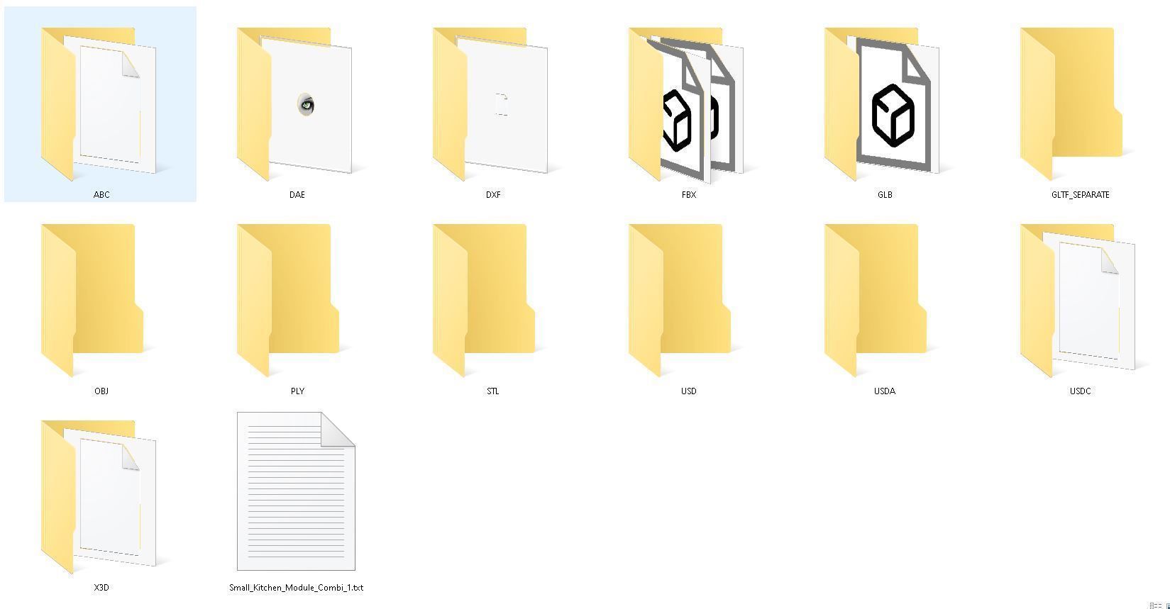 Small Kitchen Modules Low-poly 3D model_17