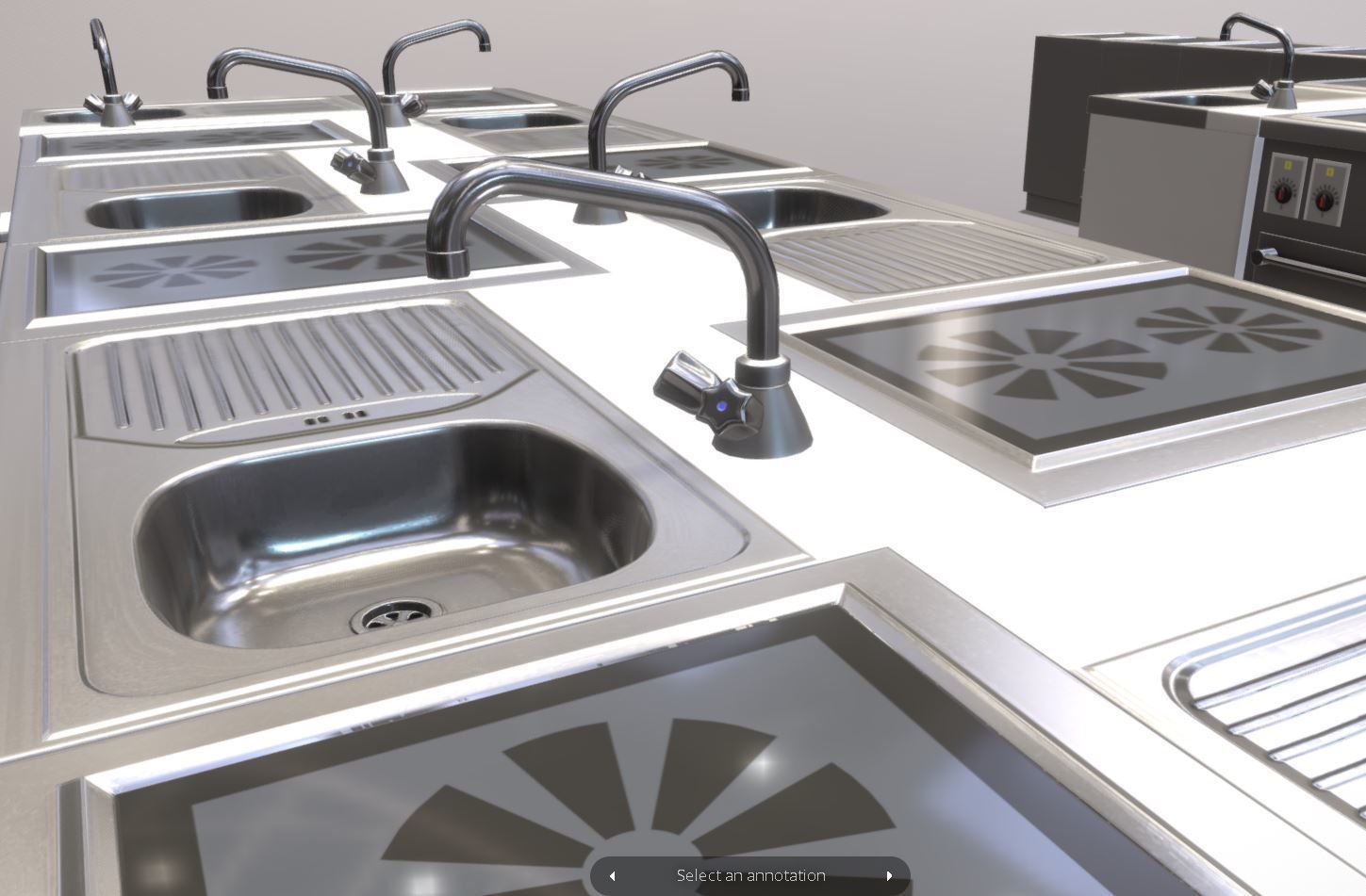 Small Kitchen Modules Low-poly 3D model_11
