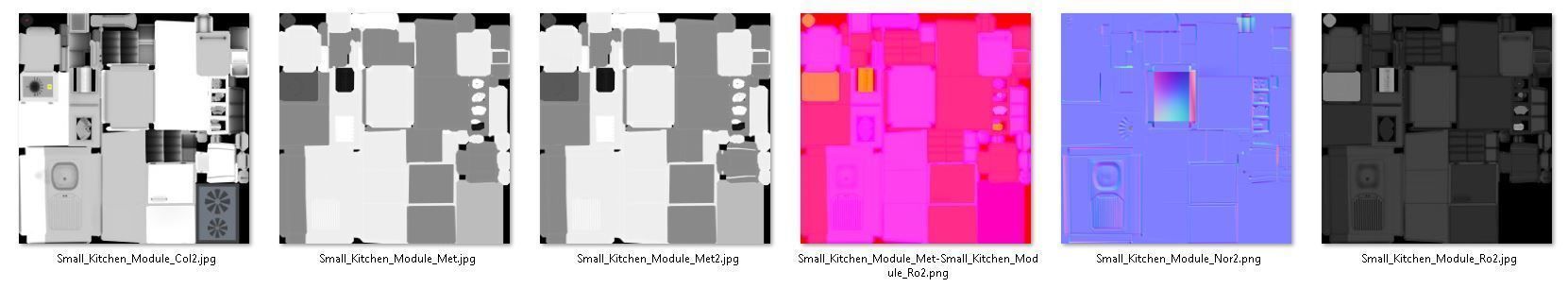 Small Kitchen Modules Low-poly 3D model_15