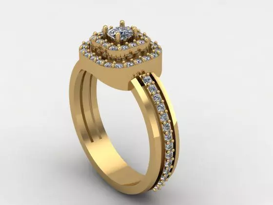 engagement ring 3D print model_0