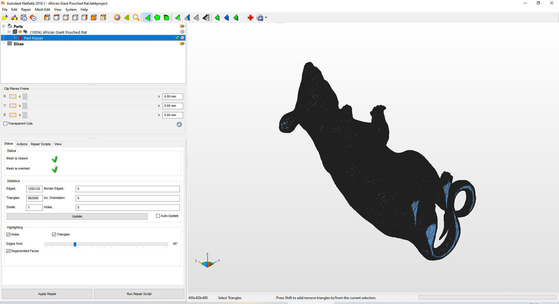 African Giant Pouched Rat  3D print model_13