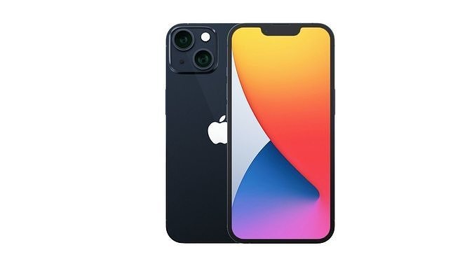 iPhone 15 Midnight Black Low-poly 3D model