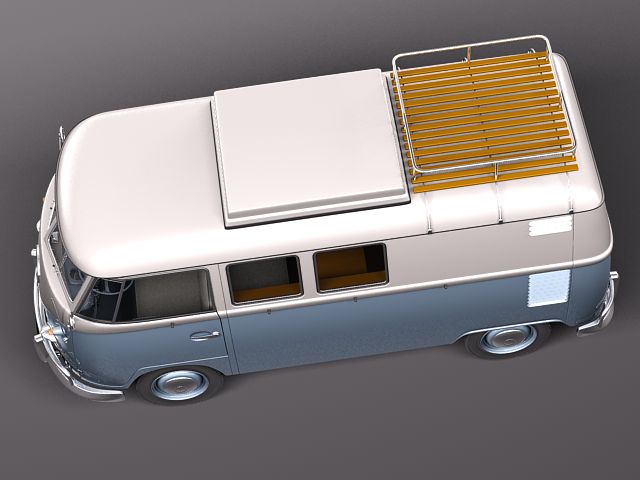 Volkswagen Camper Van 1950 3D Model 3D model_7