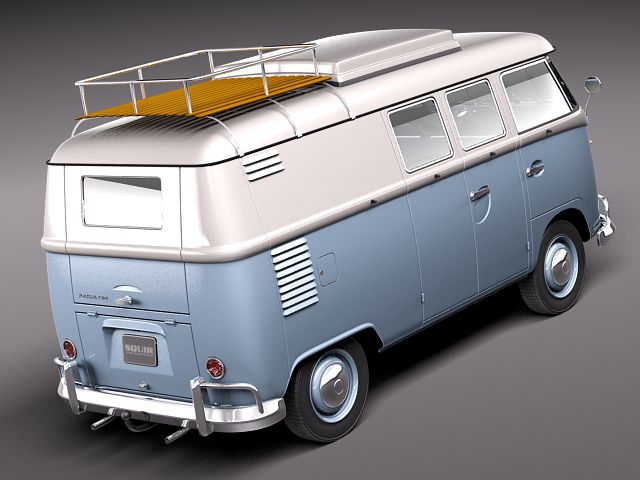 Volkswagen Camper Van 1950 3D Model 3D model_4