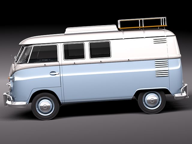 Volkswagen Camper Van 1950 3D Model 3D model_6