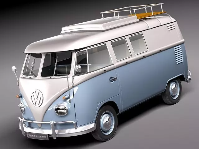 Volkswagen Camper Van 1950 3D Model 3D model_0