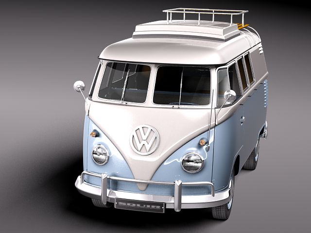 Volkswagen Camper Van 1950 3D Model 3D model_1
