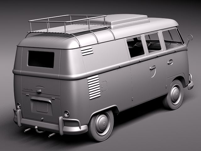 Volkswagen Camper Van 1950 3D Model 3D model_13