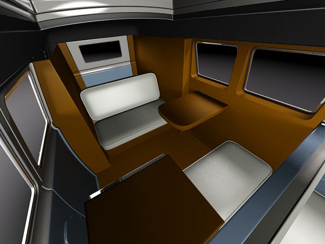 Volkswagen Camper Van 1950 3D Model 3D model_9