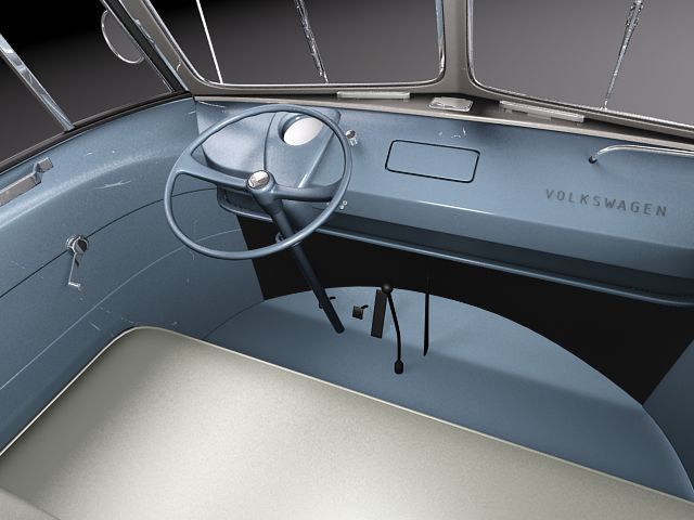 Volkswagen Camper Van 1950 3D Model 3D model_8