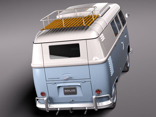 Volkswagen Camper Van 1950 3D Model 3D model_5